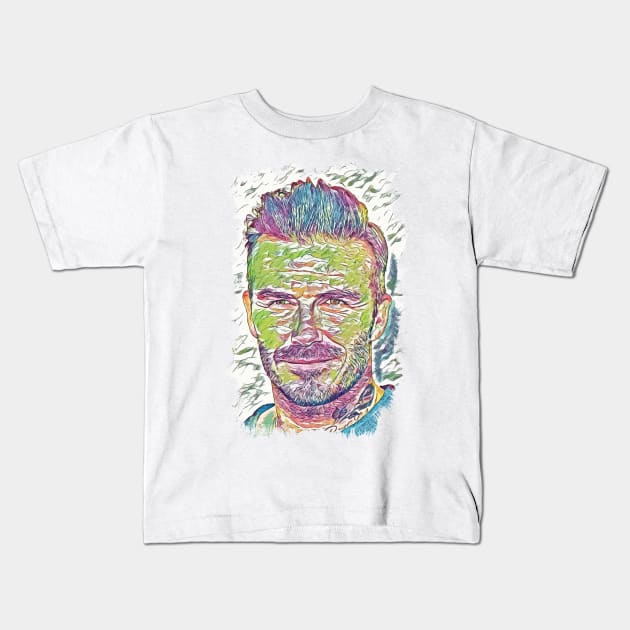 David B.  / The living legend - Abstract Portrait Kids T-Shirt by Naumovski